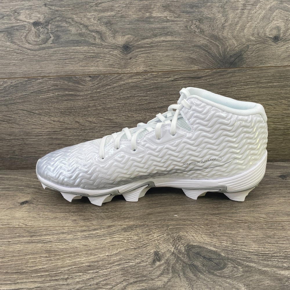 Under Armour Spotlight Franchise Football Cleats Men's‎ Size 9 White 3028207-100 - Picture 6 of 10